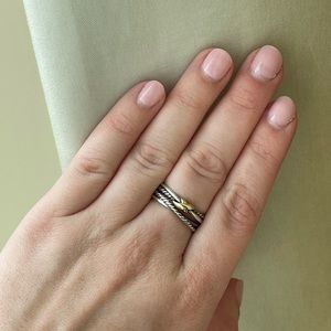 DAVID YURMAN X Crossover Ring with 18K Gold
